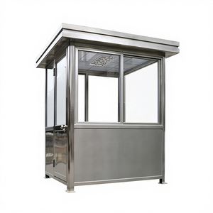 Safe Stainless Steel Shack Portable Temporary Kiosk Security Cabin Security Guard Booth Ticket Kiosk