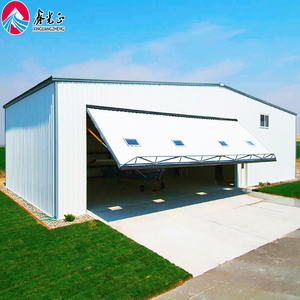 Construction Industrial Light Steel Structure Building Prefab Warehouse Workshop Aircraft Hangar Shed with Welding Customization